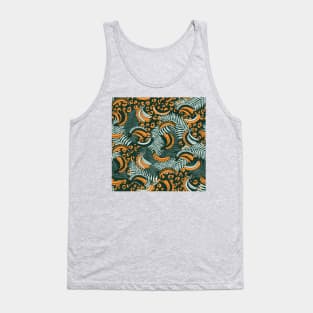 Yellow and Green Palms and Bananas Tank Top